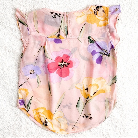 Reformation Floral Ruffle Sleeve Boho Top - Picture 5 of 13